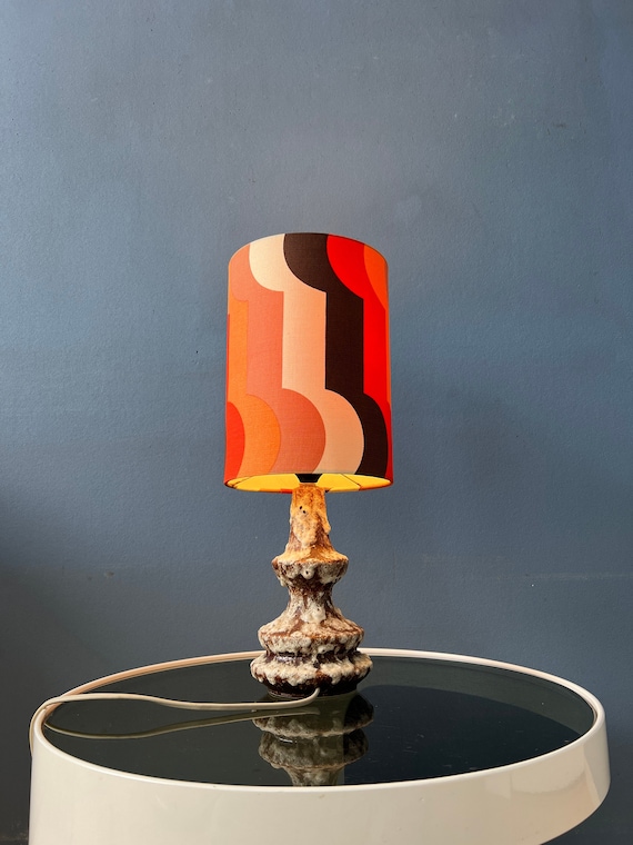 Orange Ceramic West Germany Fat Lava Space Age Table Lamp - Etsy