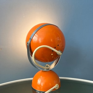 Orange Mid Century Space Age Eyeball Table Lamp