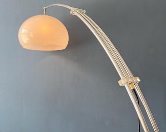 Lampadaire Space Age vintage en arc de cercle avec base en marbre