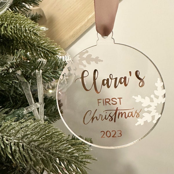 Baby's First Christmas 2023 | Baby's First Christmas Ornament  | Baby Ornament | Personalized Ornament | Baby Christmas Gift | Baby Gift