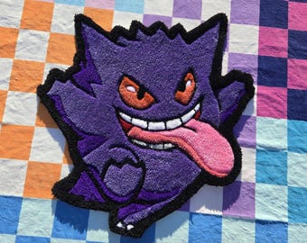 Handmade Custom Rugs Purple Anime Monster || Personalized Acrylic Yarn Art || Made To Order