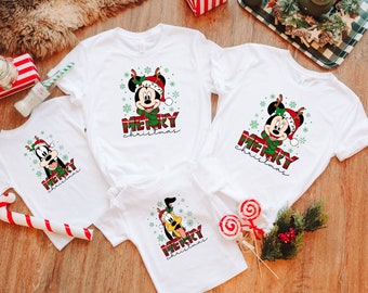 Koszulka świąteczna Disney Family, Koszulka świąteczna Family, Koszulka świąteczna z nadrukiem, Koszulka świąteczna Disney z nadrukiem, Koszulka świąteczna Disney z postaciami Disneya