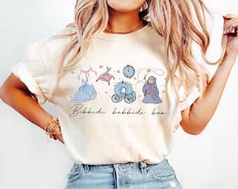 Cinderella Princess Watercolor Shirt, Disney Family Trip Tee, Retro Bibbidi Bobbidi Boo Shirt, Cinderella Princess Shirt, Disney Kids Gift