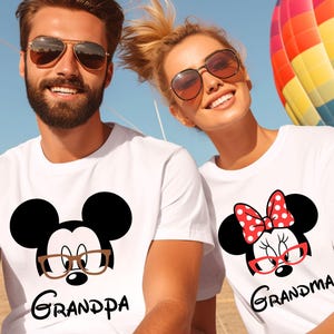 Disney Grandpa and Grandma Shirt, Mickey Grandpa T-Shirt, Minnie Grandma Tee, Grandparents Sweatshirt, Mickey and Minnie Gift, Disney Couple