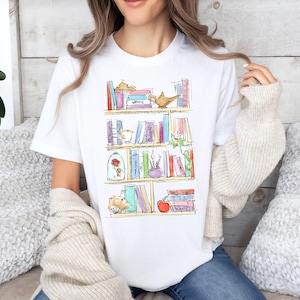 Princess Book Shirt, Disney Teacher Librarian Shirt, Disney Book Lover Shirt, Belle&#39;s Library Shirt, Disney Book Worm, Disney School Shirt
