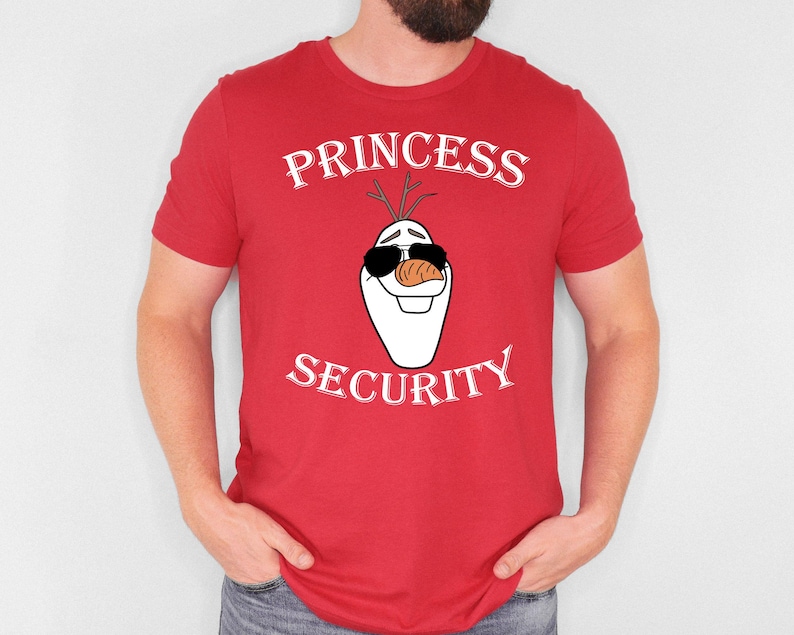 Maglietta di sicurezza della principessa Frozen, maglietta di sicurezza della principessa Olaf, regalo per la festa del papà, maglietta di Olaf, maglietta del papà per bambina immagine 7