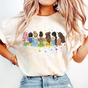 Retro Disney Princess Shirt, Watercolor Princess Sweatshirt, Disney Trip T-Shirt, Disney Princess, Disneyworld Princess Gift, Magical Castle