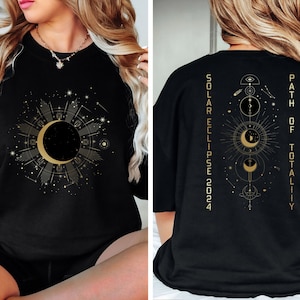 Custom Total Solar Eclipse Shirt, Path of Totality Shirt, Countdown to Totality,Celestial Shirt,Astronomy Sun Shirt,Total Solar Eclipse Tee