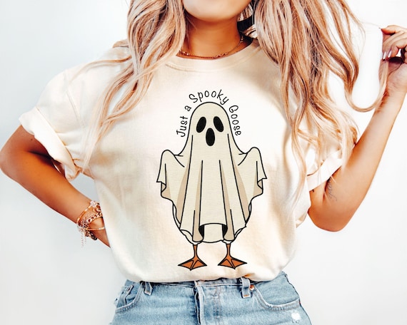 Halloween Goose Shirt, Just a Spooky Goose T-shirt, Funny HalloweenSshirt, Spooky Season Shirt, Spooky Goosey Shirt, Funny Goose Shirt
