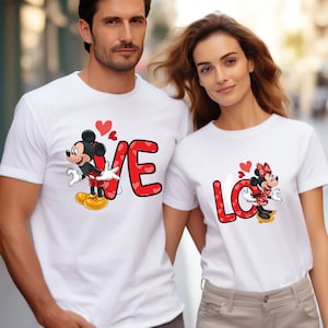 Minnie und Mickey passende Shirt, Disney paar Shirt, Minnie Mickey Shirt. Disney Love Shirt, Valentinstag T-Shirt, Love Shirt, Valentinstag