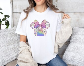 Camiseta colorida del castillo de Disney, camiseta de Minnie, camiseta de vacaciones familiares de Disney, camiseta de Disneyland, camiseta de viaje a Disney, camiseta de Disney World