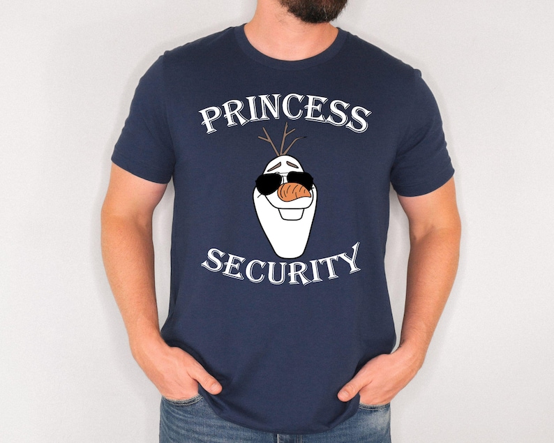 Maglietta di sicurezza della principessa Frozen, maglietta di sicurezza della principessa Olaf, regalo per la festa del papà, maglietta di Olaf, maglietta del papà per bambina immagine 3