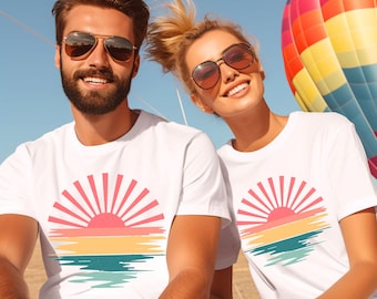 Camiseta de sol, camiseta de verano, camisetas de playa, camiseta de sol, regalo para mujer, camiseta de sol bohemia, camiseta de sol, camiseta de verano de moda, regalo para ella