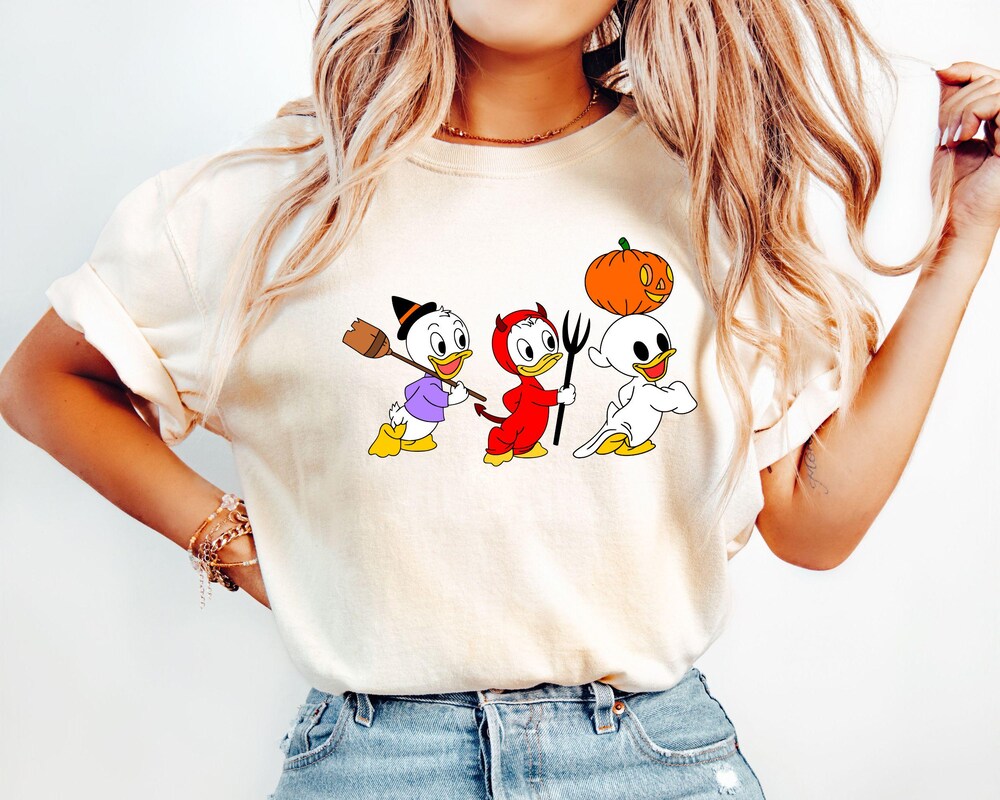90S Halloween 90S Halloween Shirt, Retro Halloween Ducks Shirt, Halloween Cartoon Sweatshirt, Spooky Season Shirt, Duck Sweater, Vintage Halloween Shirt Gift For Halloween Unisex Style Prowallart