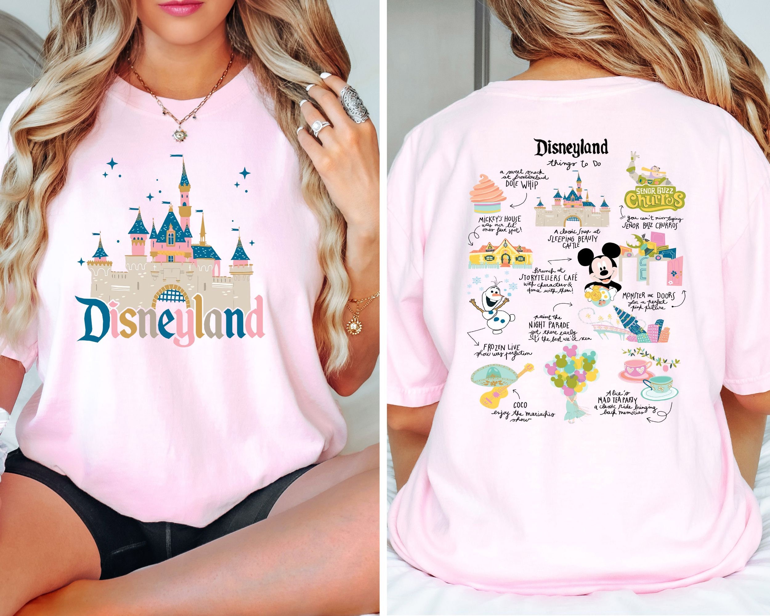 Discover ミッキーと友たち Magic Kingdom メンズ レディース 両面Tシャツ おしゃれディズニー ホリデーギフト Disney Mickey And Friends