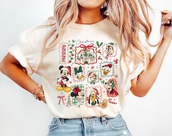 Retro Disney Santa Mickey and Friends Shirt, Mickey's Very Merry Christmas Party Shirt, Disneyland Family Matching Trip Shirt