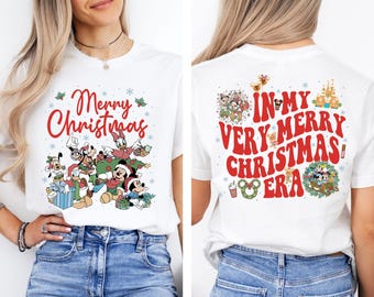 2-Sided In My Very Merry Christmas Era Shirt, Mickey And Friends Xmas Holiday T-shirt, Mickey Very Merry Xmas Sweatshirt, Disney Family Trip