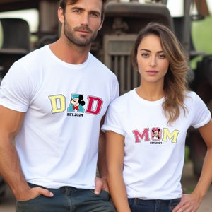 Disney Mom Dad Shirt, Disney Mama Shirt, Disney Mommy Daddy Shirt, Disney Mom Dad Shirt, Disney Mom Gift, Mickey Dad Shirt, Minnie Mom Shirt