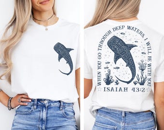 T-shirt walvishaai, Beachy shirt, shirt haai, Jezus T-shirt, Beachy T-shirt, Beachy T-shirt, zomer T-shirt, shirt Christian Ocean, T-shirt kokosnoot meisje