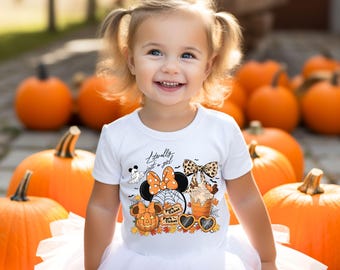 Disney Literally Just A Girl Halloween Shirt, Minnie Bow Coffee Tee, Disney Pumpkin Fall Tee, Disneyland Halloween Tee, Disney Girl's Trip