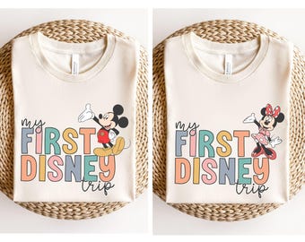 Kids Disney Shirt, My First Disney Trip Toddler Shirt, First Disney Trip Kids Shirt, Disney Family Trip Matching, Disney Minnie Mickey Shirt