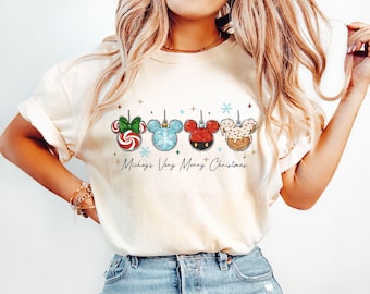 Camiseta navideña de Mickey y sus amigos, Camiseta de la fiesta navideña de Mickey 2025, Camiseta navideña de Disney, Camiseta familiar de Disney, Sudadera navideña