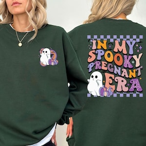 In My Spooky Pregnant Era Sweatshirt, In My Pregnant Era Shirt, Halloween Shirt, Spooky Mom Tee, Spooky Season Shirt, Ghost Shirt, Mom Gift