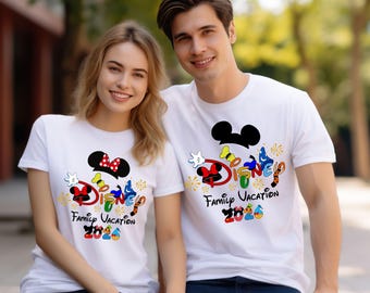 Disney Family Vacation 2026 Shirt, Disney Trip 2026 Shirt, Disney Mickey Minnie Tee, Disney Family Matching Tee,Disney World Family 2026 Tee