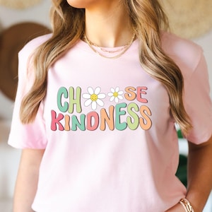 Leuk shirt voor leraar, shirt Choose Kindness, shirt voor leraar be Kind, shirt voor leraar, terug naar school-shirt, shirt voor leraar basisschool