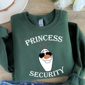 Maglietta di sicurezza della principessa Frozen, maglietta di sicurezza della principessa Olaf, regalo per la festa del papà, maglietta di Olaf, maglietta del papà per bambina immagine 8