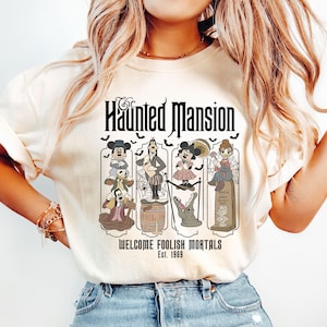 Vintage Disney Halloween Haunted Mansion Shirt, Welcome Foolish Mortals Retro Tshirt, Mickey's Not So Scary Party, Disney Halloween Tee