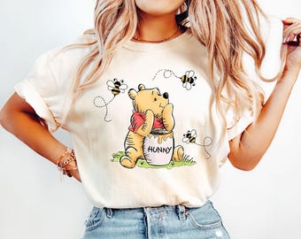 Pooh Bear T-Shirt, Winnie The Pooh Shirt, Disney Trip Shirt, Pooh Bear Sweatshirt, Eating Honey Shirts,Disneyland Shirt,Disney Birthday Gift