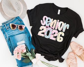 Senior 2026 Shirt, Coquette Bow Senior Shirt, Class of 2026 Senior Tee, Girly Senior Graduation Shirt, Cute Senior Tee, Senior Sweatshirt