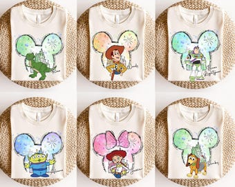Camiseta de Toy Story, sudadera de Buzz Lightyear, camiseta de Slinky Dog, camiseta de Rex y Jessie, camiseta del Sheriff Woody, camiseta con la cabeza de Mickey, camiseta de Disney Trip