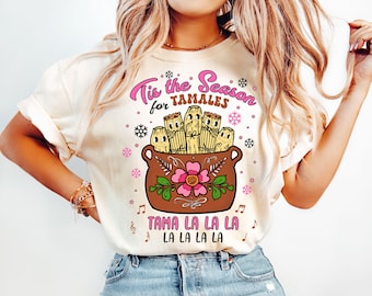 Retro Mexican Food Shirt, Tamale Food Tshirts, Tis the Season Tamale T-Shirt, Family Tradition Tees, Mexican T Shirt, Gifts for Friend