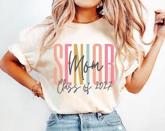 Abschluss-Shirt für Mütter, Geschenkideen für Mütter, Familien-Shirt zum Schulabschluss, Shirts für die ganze Familie (Abschlussjahrgang 2027), Geschenke für Mama, Papa, Schwester und Bruder