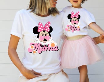 Disney Minnie Mama Mini Sweatshirt, Disney Mama und Mini Shirt, Disney Familie Passendes T-Shirt, Mini Maus Mama T-Shirt, Muttertag Shirt