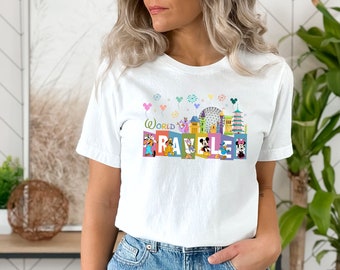 Camiseta de Viajero Mundial, Camiseta de Viajero Disney, Camiseta de Vacaciones Familiares Disney, Camiseta Disney, Camiseta de Viaje Disney a Juego, Camiseta de Mickey Minnie