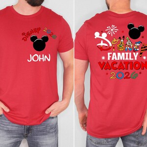 Custom Disney 2026 Family Vacation Shirts, Personalized Mickey Castle 2026 Shirts, Disneyland Family Trip Shirt, Custom Mickey Trip Shirt image 11