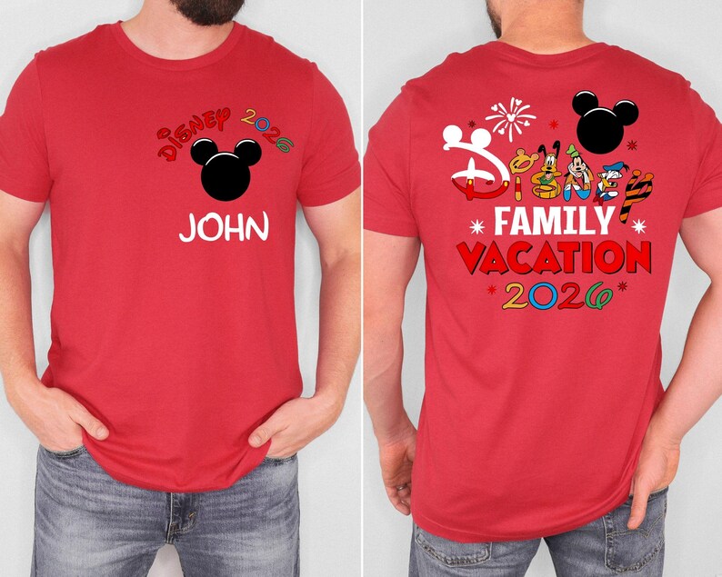 Custom Disney 2026 Family Vacation Shirts, Personalized Mickey Castle 2026 Shirts, Disneyland Family Trip Shirt, Custom Mickey Trip Shirt image 11