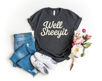 Chemise country western bien Sheeyit, t-shirt western rétro vintage, chemise adulte humour sarcastique, chemise mème drôle Y2K, cadeau femme tendance pour t-shirt
