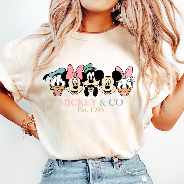 Retro Mickey & Co 1928 Shirt, Vintage Disney Shirt, Mickey And Co, Disneyworld Shirts, Family Mickey And Friends Shirt, Disney Family Shirt