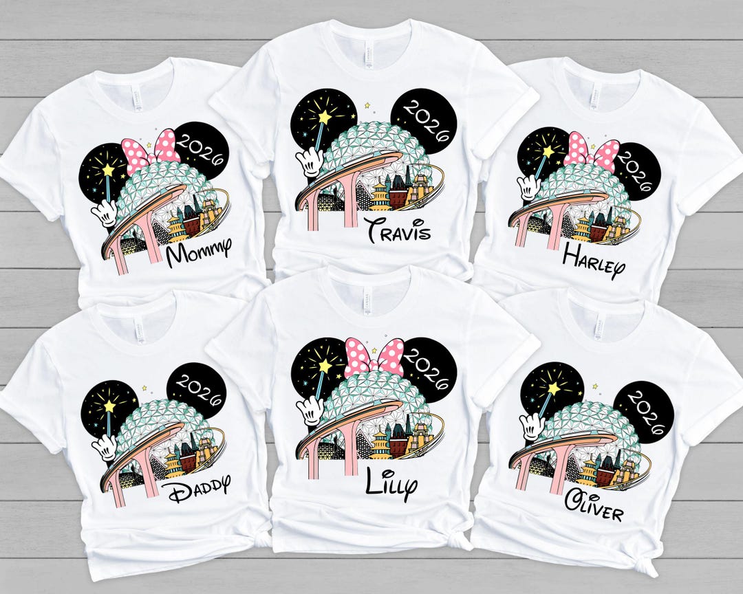 Custom Disney Epcot 2026 Shirt, Disney Epcot Matching Shirt, Disney ...