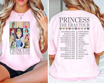 Princess Eras Tour Bella Canvas Shirt, Disney Princess Tour Tee, Disney Princess Characters Shirt, Disney Girl Trip Shirt,Disneyland Shirt