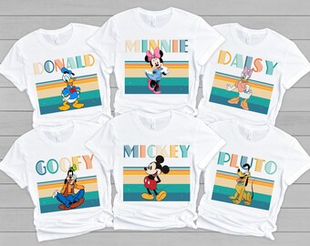 Retro Mickey Minnie Shirts, Retro Disney Trip Shirt, Retro Mickey and Friends Shirt, Disney Family Trip Shirt, Disney Family Vacation Shirt