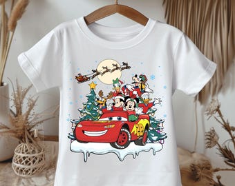 Mouse And Friends Christmas Shirt, Disney Christmas Toddler T-Shirt, McQueen Christmas Shirt, Disney Pixar Christmas Shirt