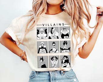 Camiseta vintage de Halloween de villanos de Disney, camiseta "Bueno para ser malo", villanos de Disney, camiseta de Úrsula, camiseta de la Reina Malvada, camiseta de Cruella, regalos de Disney