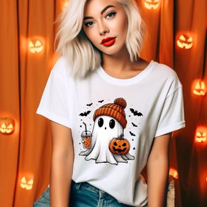 Halloween Ghost Shirt, Cute Ghost Shirt, Womens Halloween Shirt, Cute Fall Shirt, Spooky Season Shirt,Gift For Halloween,Halloween Mom Shirt