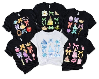Disneyland prinsesströja, Snövit t-shirt, Askungen t-shirt, Rapunzel t-shirt, Prinsessan Ariel tröja, Prinsessan Ariel t-shirt, Prinsessan Jasmine