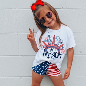 4th of July Statue of Liberty Shirt, USA Tee, America 4th July Shirt, USA America Flag, American Girl Shirt, July Fourth Shirt,Freedom Shirt
